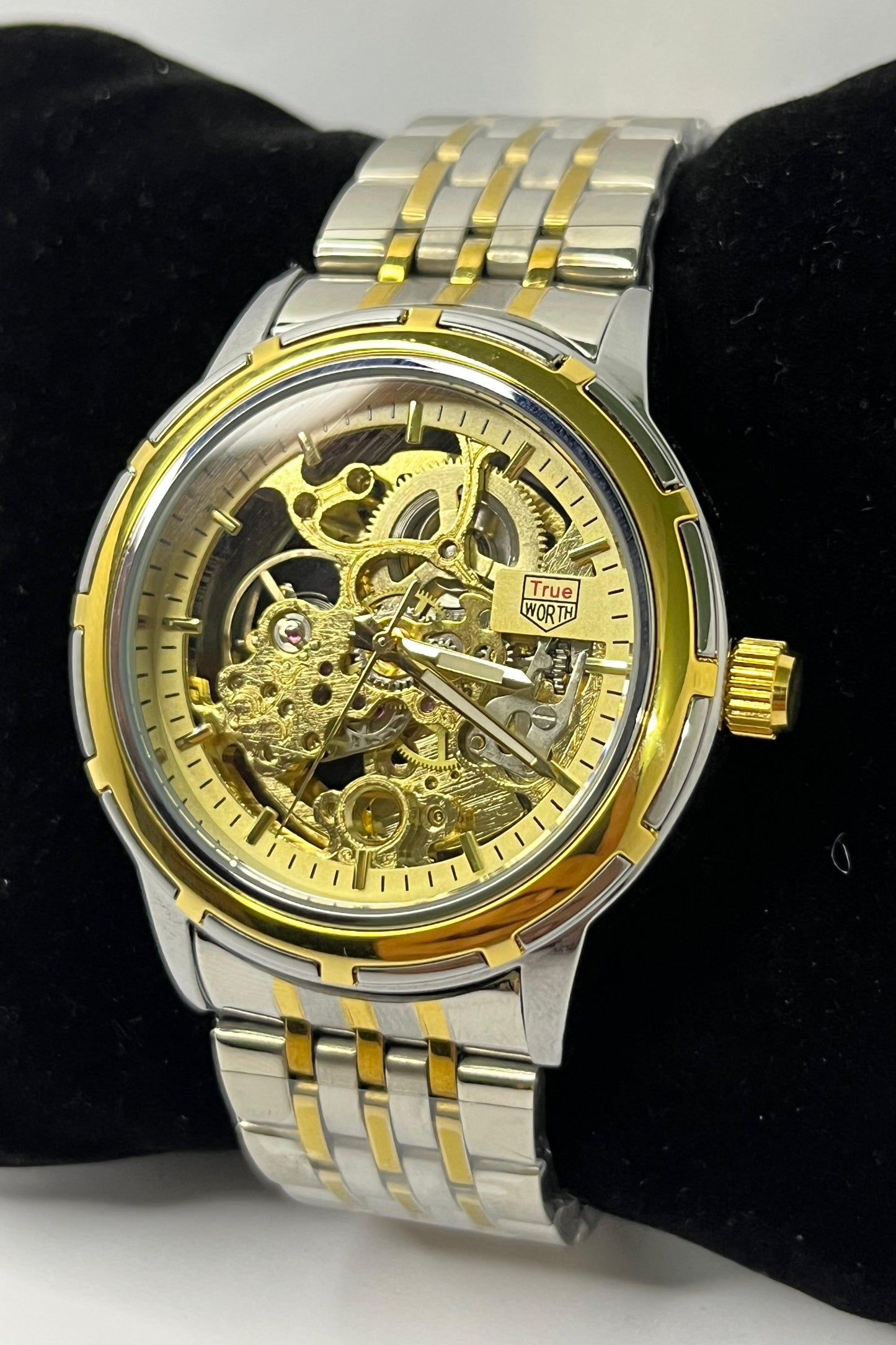TW-88 by True Worth – Automatic Dual-Tone Skeleton Timepiece