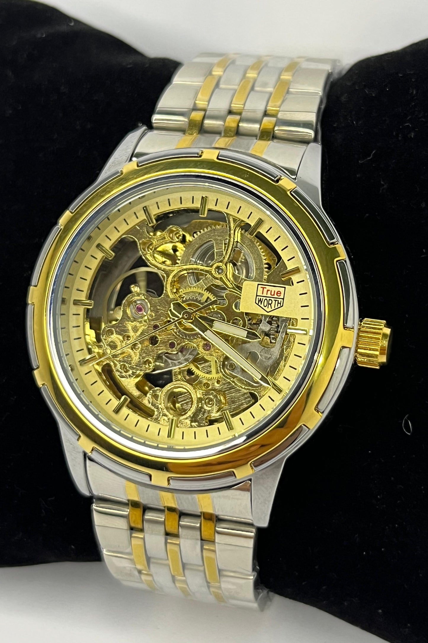 TW-88 by True Worth – Automatic Dual-Tone Skeleton Timepiece